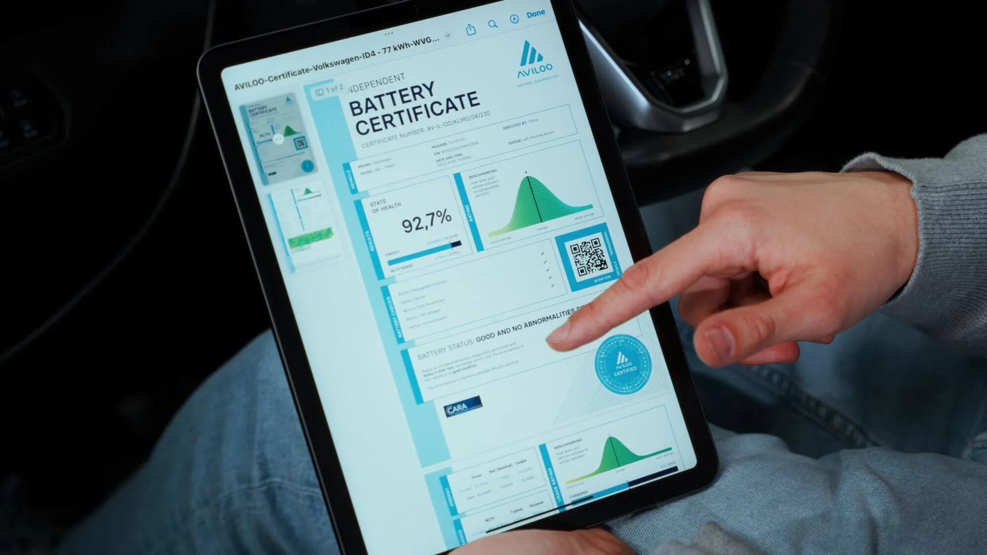 Battery test in progress